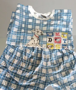 Vintage 1996 DISNEY 101 DALMATIONS Blue T Shirt And Shorts Single Stitch Movie - Imagen 1 de 7