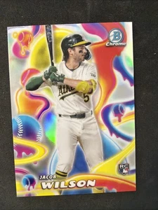2025 Bowman Chrome Baseball Jacob Wilson Melt Mashers RC #MM-7 Athletics - Foto 1 di 2