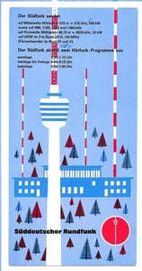 Radio QSL Süddeutscher Rundfunk Alemania 1969 Bad Mergentheim 1412 kHz AM DX SWL - Imagen 1 de 1
