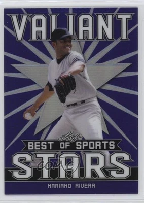 2020 Leaf Best of Sports Valiant Stars Purple /20 Mariano Rivera #VS-13 HOF - Image 1 of 2