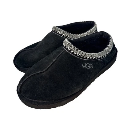 Zapatilla UGG Tazz para mujer talla 9 negra forrada de lana de goma algunas Foto 1 de 4