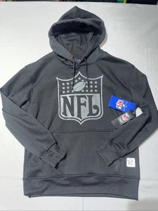 NFL Football Logo Hoodie Sweatshirt Mens Size M Black/Gray Pullover Licensed - Picture 1 of 8