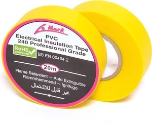 2 x Le Mark 19mm X 33m High Performance 240 Pro PVC Insulation Tape (*Yellow) - Picture 1 of 1