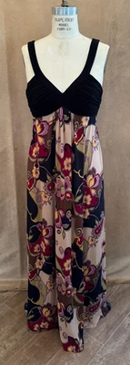 6 Oleg Cassini OC Vestido Sin Mangas Estampado Floral Maxi Mujer Largo Sin Mangas BOHO Foto 1 de 4