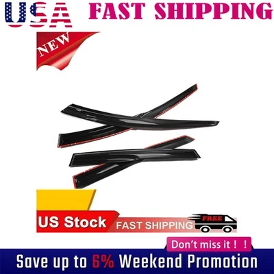 Rain Guards For 2007-2011 Honda CR-V 4pcs Tape-on 3D Wavy JDM Mugen  - Изображение 1 из 4