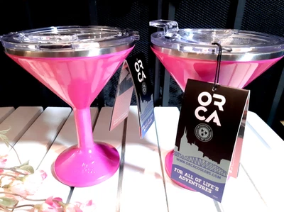 2 x Vaso Martini ORCA Chasertini/Tini Acero Inoxidable 8 OZ Rosa Caliente Nuevo con Etiquetas Foto 1 de 4