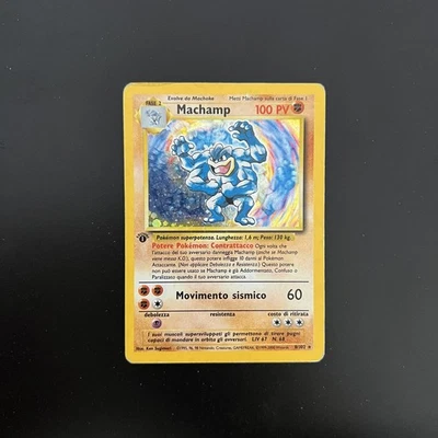 Pokemon Card Machamp Holo 1a edizione 8/102 Set Base ITA italiano played PL - Immagine 1 di 4