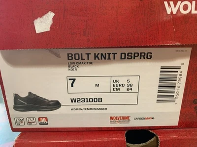 ZAPATOS DE SEGURIDAD PARA MUJER Durashocks Bolt Knit Carbonmax Negro Antideslizante Foto 1 de 4