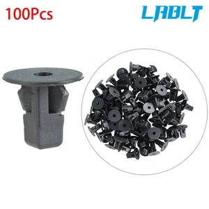 LABLT Bumper Inner Fender Rivets Push Black Plastic Durable 100pcs For Toyota - Picture 1 of 12