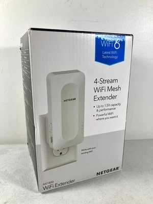 Netgear 4 Stream AX1800 Wifi Mesh Extender Wall Plug Placement Smart Connect NEW - Image 1 of 4