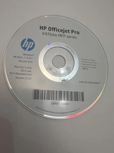 Hp Officejet Pro X476dw MFP Series Printer Software Driver CD DVD only MAC &WIN - Picture 1 of 1
