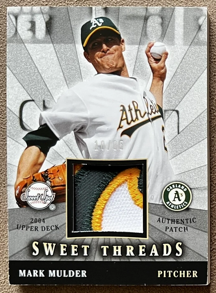 2004 Upper Deck Sweet Spot Threads Patch /85 Mark Mulder #STS-MM Athletics Relic - Image 1 of 4