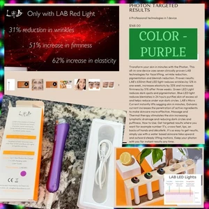 Dispositivo anti-età bellezza labbra e occhi fotone LED luce rossa blu verde VIOLA L(A)B - Foto 1 di 19