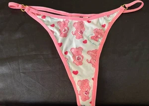 Tanga Bragas Y2K Vintage Retro Años 80 Cuidado Osos y Amigos Rosa Elefante 1XL - Imagen 1 de 9