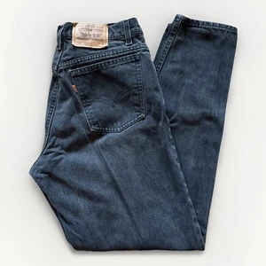 Vintage Levis 962 Damen 11 Schwarz Denim Orange Tab Relaxed Fit Tapered Leg - Bild 1 von 11