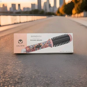 Calista GoGo Mini 2.0 Round Brush Hair Styling Tool 1" Barrel Pink Ditzy Floral - Picture 1 of 2