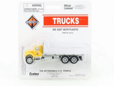 HO Scale Boley Dept 1-87 International Trucks 4013-86 Flatbed Truck Yellow Cab - Image 1 of 4