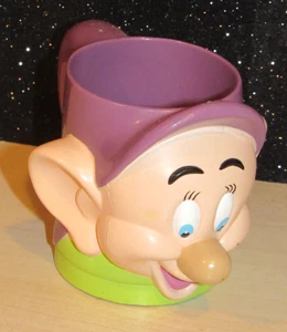 Walt Disney Dopey Plastic Cup Mug vintage Purple by Feld Entertainment EUC - Picture 1 of 5