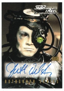 STAR TREK THE NEXT GENERATION SEASON 7 A10 JONATHAN DEL ARCO HUGH BORG AUTOGRAPH - Picture 1 of 2