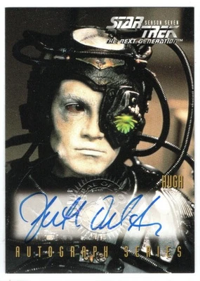 STAR TREK THE NEXT GENERATION SEASON 7 A10 JONATHAN DEL ARCO HUGH BORG AUTOGRAPH - Image 1 of 2