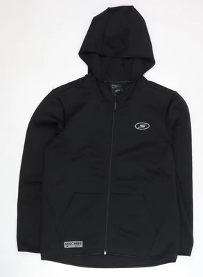 Chaqueta con capucha Skechers para hombre negra M Softshell cremallera completa Foto 1 de 4