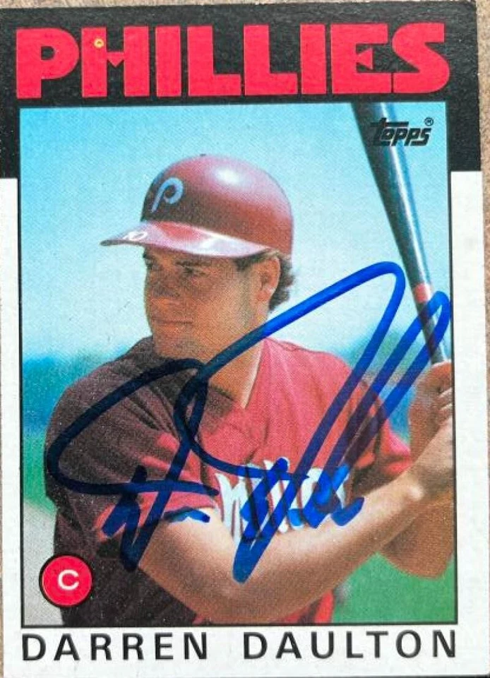 Topps #264 1986 autografiado por Darren Daulton Foto 1 de 1