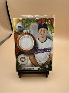 Wyatt Langford - 2025 Topps Holiday Baseball #PR-WL Jugador Reliquia Rangers SP - Imagen 1 de 1