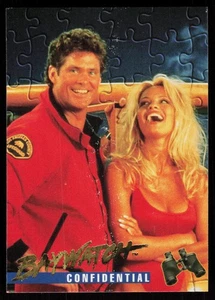 1995 Sports Time Baywatch PAM ANDERSON DAVID HASSELHOFF #32 CARD - Bild 1 von 2