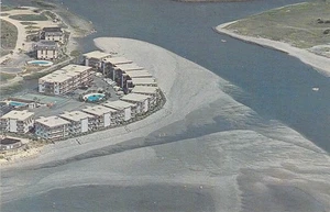 1980er SC N Myrtle Beach Inlet Point Villen Luftaufnahme postfrisch Postkarte N93 - Bild 1 von 2