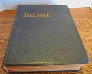 HERTZEL BLUE RIBBON NEW STANDARD REFERENCE BIBLE RED LETTER EDITION 1957 - Picture 1 of 13