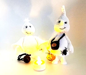 Halloween Herbst Deko Eierwärmer Eierbecher-Geister Gespenst- Kürbis Teelich - Bild 1 von 9