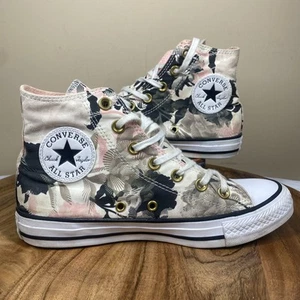 Converse Blumendruck Rosa Damen Rosa Weiß Größe 7 High Top Schuhe 561640F - Bild 1 von 9