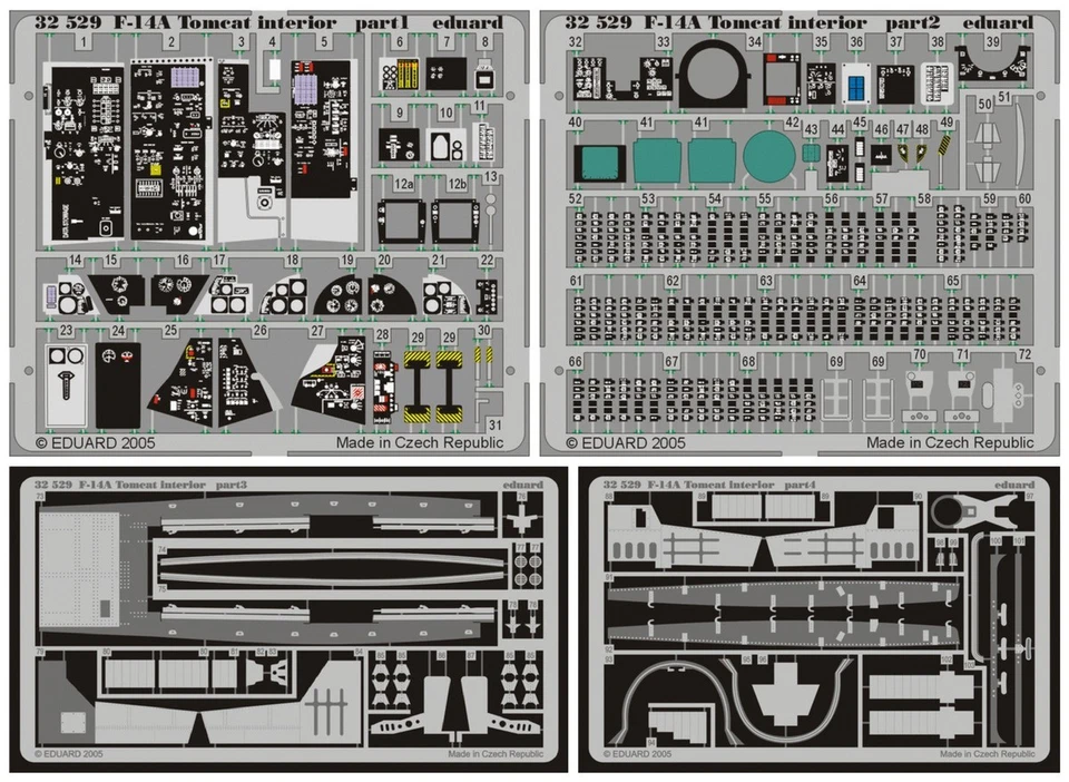 Eduard 32529 1 32 Aircraft F-14a Tomcat Interior