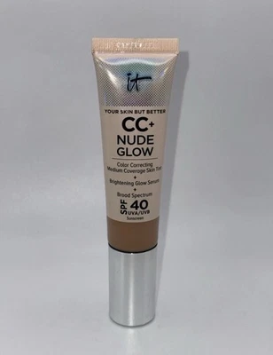 IT Cosmetics CC+ Nude Glow Color Correcting Skin Tint Neutral Tan EXPIRED 02/24 - Image 1 of 3