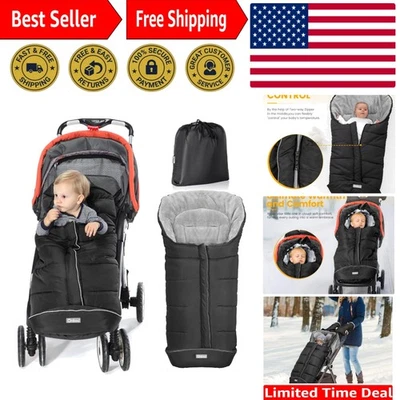 Saco negro impermeable para niños pequeños - Bolsa de banderín ajustable de invierno para mayor comodidad Foto 1 de 4