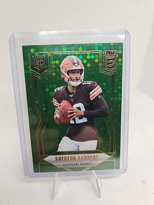 2025 Panini Donruss Elite - Rookies Shedeur Sanders #112 Green Disco (RC) - Bild 1 von 2