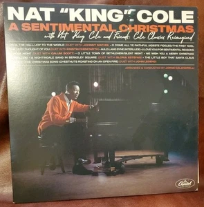 NAT KING COLE & Friends "A Sentimental Christmas" Red Vinyl LP 2021 ed VG - Picture 1 of 2