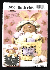 Butterick 3803 Gift Basket Bunny Thyme Rabbit Chalk Board Sewing Pattern UNCUT - Picture 1 of 2