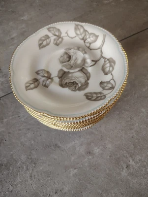 Vintage Set Of 4 Castleton China Gloria Side Plates Gold Trim  1960s - Image 1 of 4