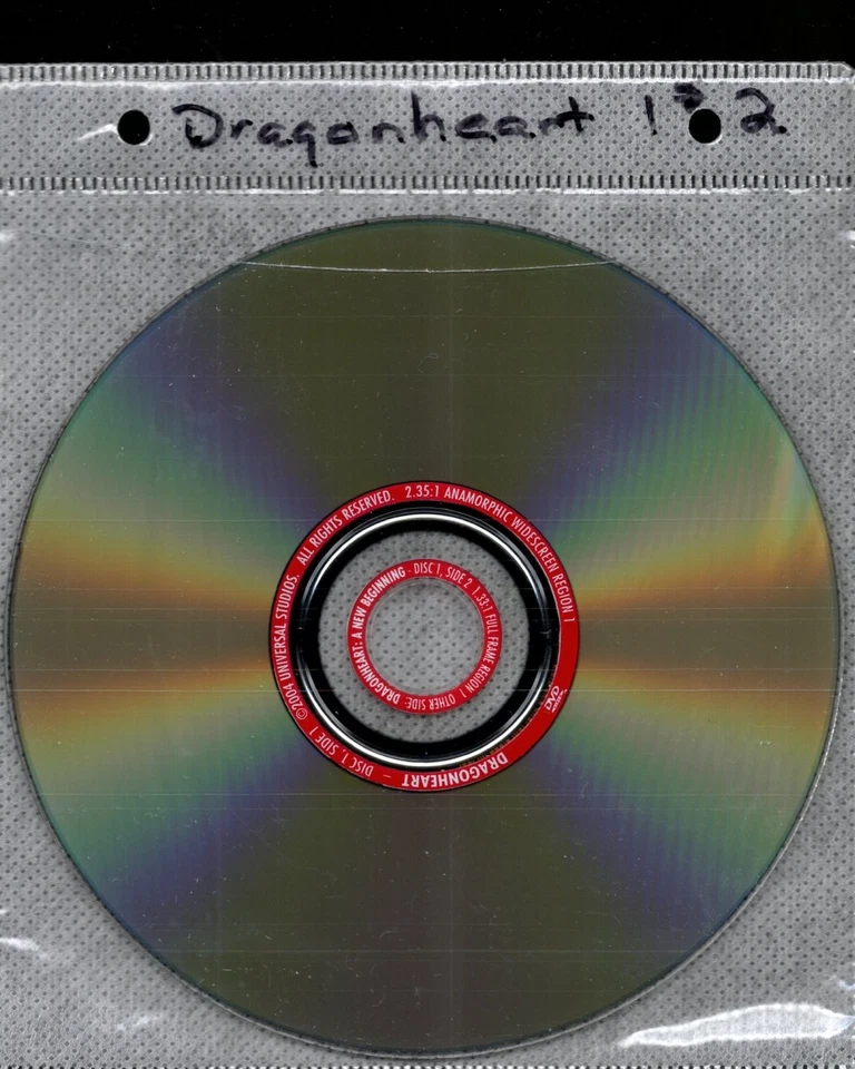 DragonHeart (96) Dragonheart: A New Beginning (99) DVD  *DISC ONLY*  = REGION 1 - Image 1 of 1