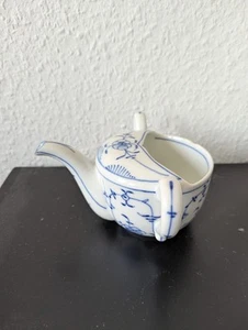 Schnabel-Sauciere Weiß-blaues Porzellan Mit Blumendekor Von Tettau mit Mängel - Bild 1 von 7