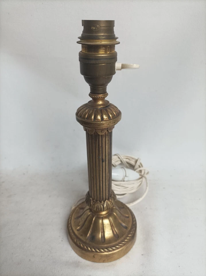 Ancienne petite lampe en bronze de style Empire en état de marche - Hauteur : 22 - Photo 1/4