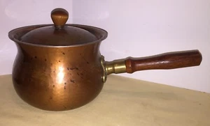 Hammered Coppper 1 1/2 Quart Sauce Pot Pan German Tin Lined - Picture 1 of 5