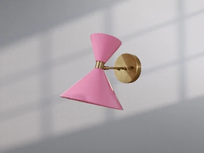 Aplique de pared italiano Diabolo de latón hecho a mano de mediados de siglo de 1950 Foto 1 de 4