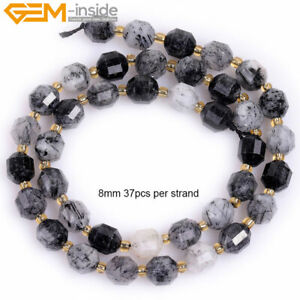 Natural Gemstone Bicone Faceted Loose Beads For Jewelry Making 6mm 8mm 10mm 12mm
