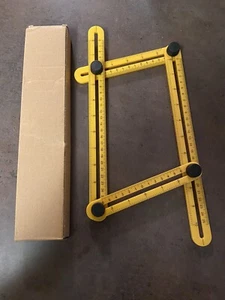 Universal Adjustable Ruler Multi Angle Measuring Tool Ultimate Yellow Template - Picture 1 of 3