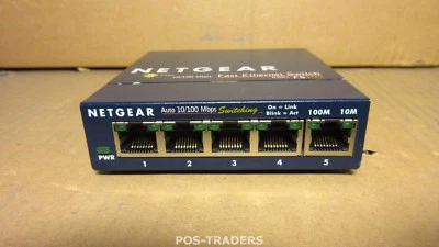 Netgear FS105 V2 ProSafe 5 Ports 10/100 Mbps fast Ethernet Netzwerk Switch EX PS - Bild 1 von 2