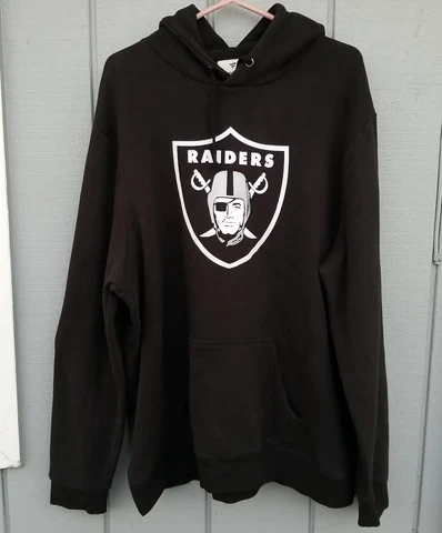Vintage NFL Raiders Football Hoodie Sweatshirt Mens  2XL  NICE! Cover