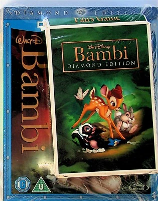 Bambi -Diamond Edition Blu Ray -With Pairs Card Game *SEALED READ* Disney  - Image 1 of 3
