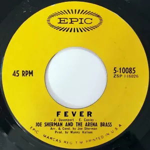Joe Sherman & The Arena Brass - Fever / Paradise - Epic - 5-10085 - 7", Single 1 - Picture 1 of 2